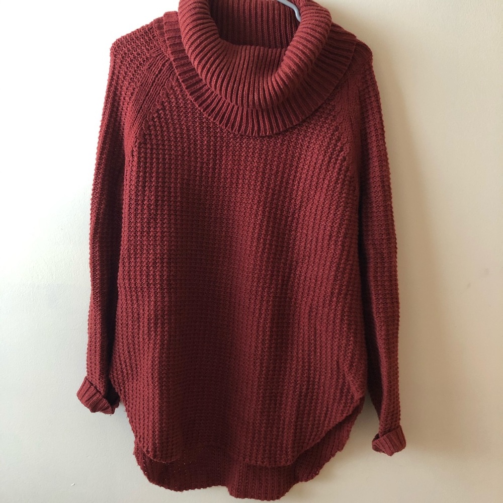 A New Day, burnt orange oversized sweater, size s